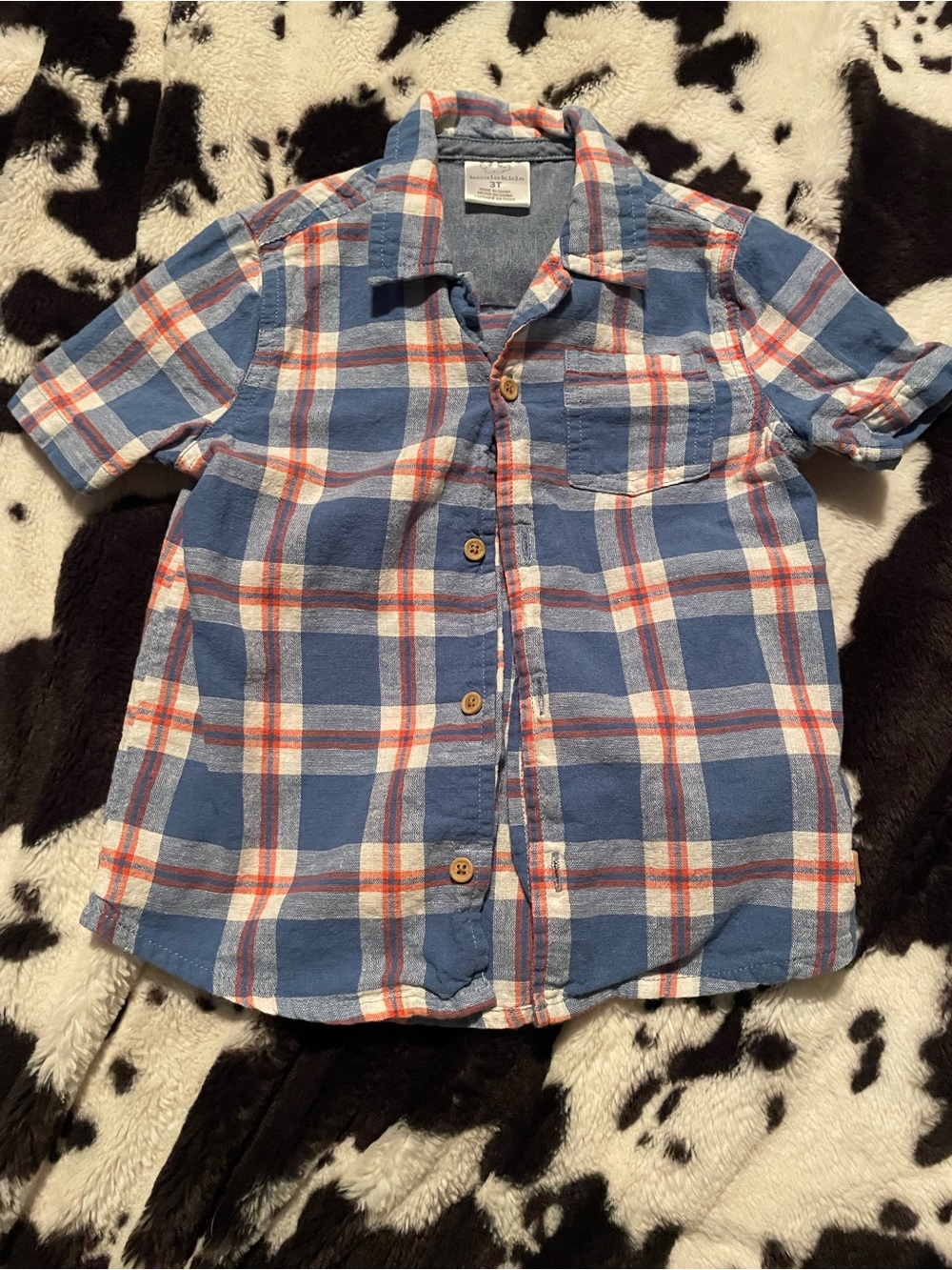 Koala Kids Plaid Button Up Toddler Shirt Size 3T